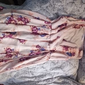 Floral high low drss